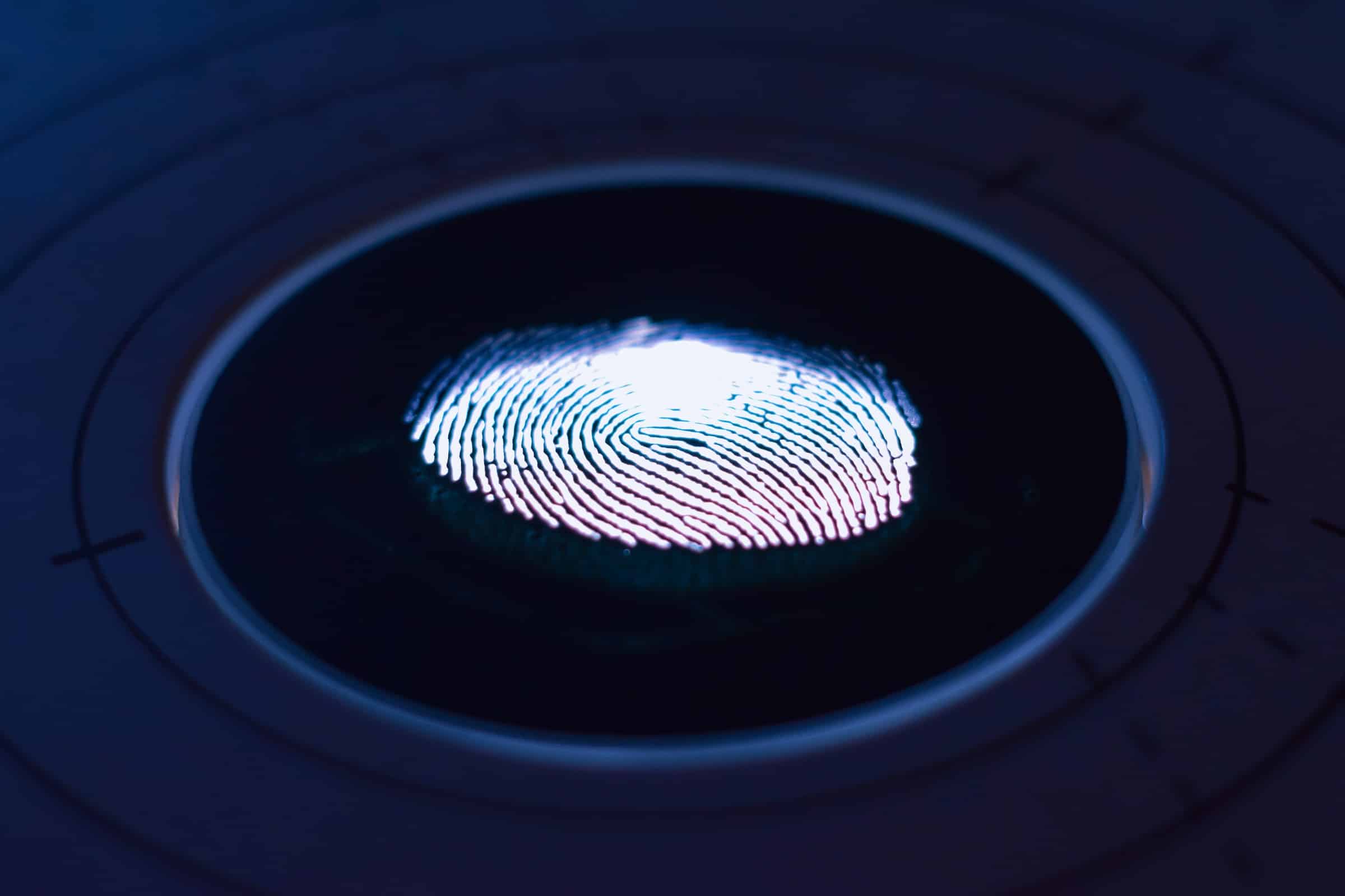 Biometric data fingerprint.